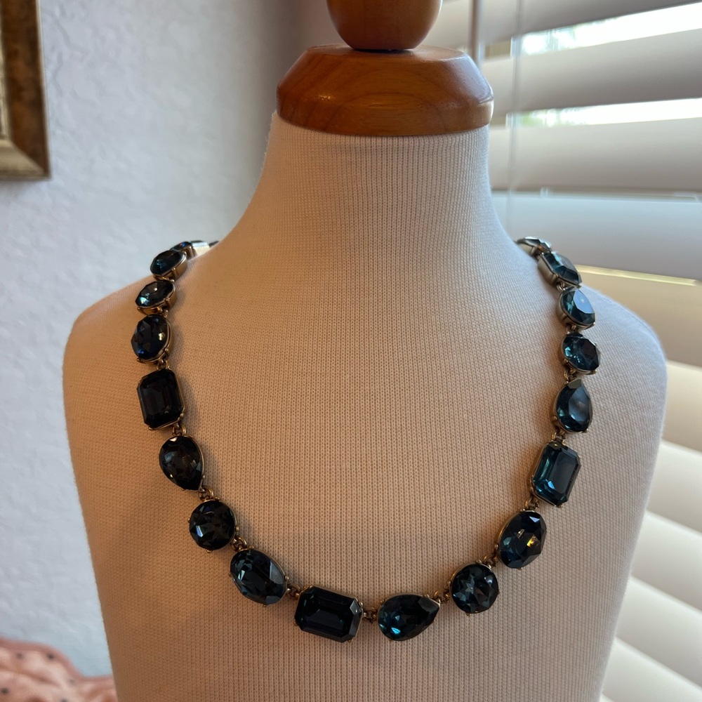 J. Crew Dark Blue Statement Necklace